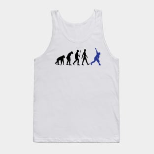 Cricket Evolution Bowler Batsman Player Fans Tank Top